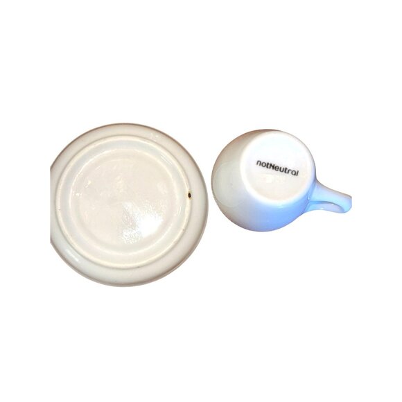 NotNeutral espresso  White Porcelain Cup & Saucer Set - Picture 4 of 9